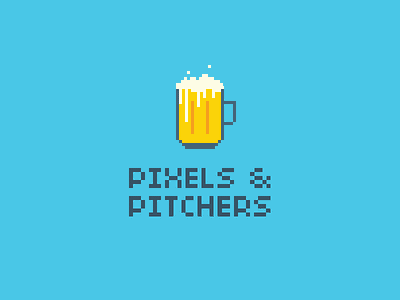 Pixels & Pitchers beer design friends galactic farts party pitcher pixel pixels