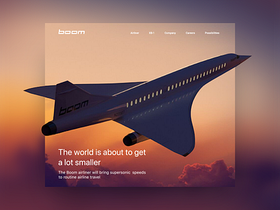 BOOM Supersonic Web UI empathy futuristic ui ux web design