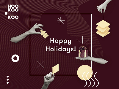Happy Holidays from HKEK Team! art christmas collage design holiday illustration visual language