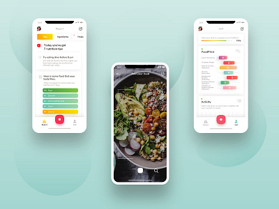 Nutrino UI design branding design ui ux visual language