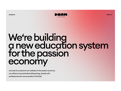 Dorm — logo alterations p1 branding education logo platform website