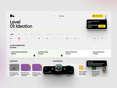 Dorm Dashboard — Home Screen app dashboard design education interface player ui ux website