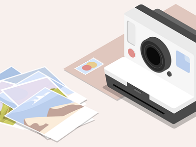 Polaroid shoots illustration isometric isometric illustration polaroid