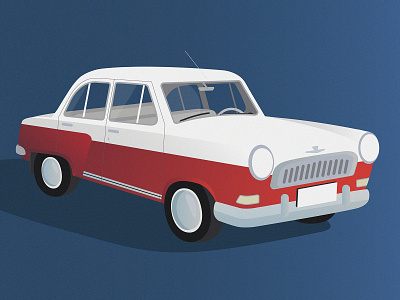 GAZ-21 (Volga) 1959 car illustration volga