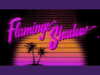 Flamingo Shadow 80s after effects band design glitch logo logo animation animation retro typography