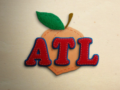 Atlanta Peach after effects atl atlanta felt peach stop motion text typography