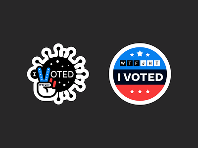 wtfjht vote stickers branding covid stickers vector vote