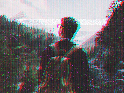 Glitch Journey design forest glitch graphic design photo manipulation photo retouching photoshop portrait