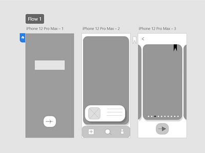 Travel app wireframe