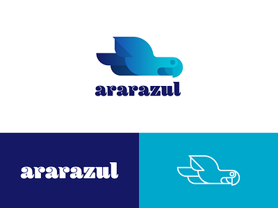 Ararazul amazonia blue arara blue bird brazil design illustration logo logo animal
