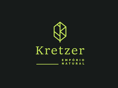 Logotype Kretzer - Leaf Monogram brand brasil florianópolis go vegan leaf logo logotype monogram