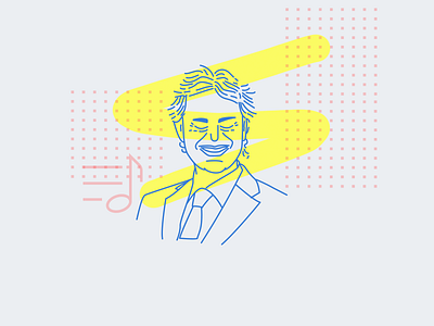 Andrea Bocelli blog design design icon illustrator music music art outline social media