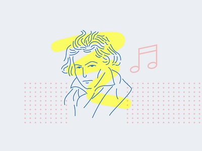 Ludwig Van Beethoven beethoven design icon illustration illustrator music outline