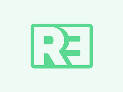 REmarkable branding green identity in progress lettermark logo negative space re tints