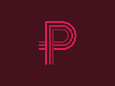 'P' Branding Exploration / 01 branding exploration identity letter lines logo mark p pink vector whiteboard