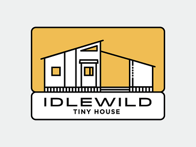 Idlewild Tiny House architecture badge chattanooga idlewild illustration line art logo patch tennessee tiny house typography yellow