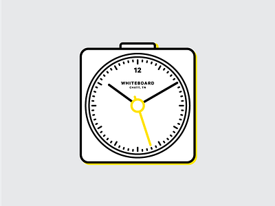 WB Clock braun classic clock hours icon illustration industrial design line art time vector whiteboard yellow