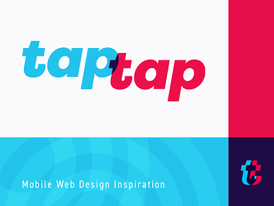 taptap – Mobile Web Design Inspiration blue branding inspiration logo logotype mobile multiply overlay red taptap typography