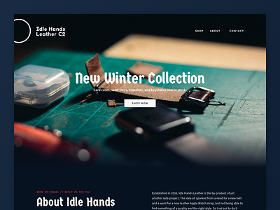 Idle Hands Leather Co. - Site Hero