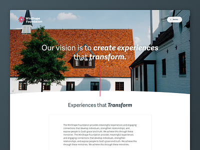 Winshape Foundation - Site Launch curve design experience foundation photography round video website winshape