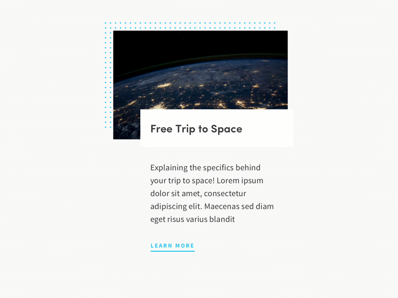 Unused Card Interaction card gif animated web hover photo pattern principle motion interaction