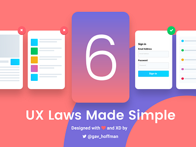 6 UX Laws Made Simple adobexd download freebie uxdesign