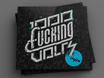 1000 Fucking Volts cd cover mix myko typography