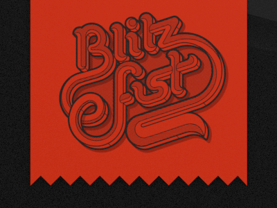 Blitzfist Typelogo blitz electronic fist illustrations logo music myko typography vector