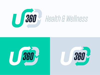 U360 Health & Wellness Logo branding illustrator logo design vector