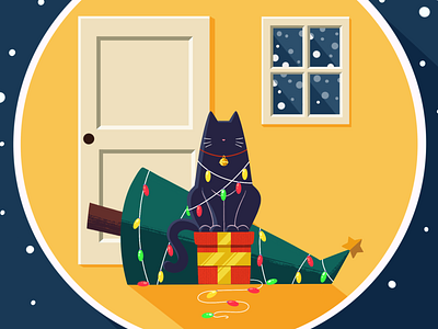 Happy Holidays! art cat digitalart graphic illustration illustration art mascot