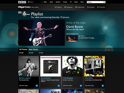 BBC playlist concept creative design direction responsive ui ux