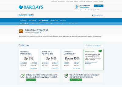 Barclays business portal concept concept creative design direction ui ux