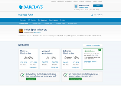 Barclays business portal concept