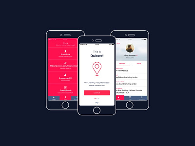 Qwixsee app concept ios share social ui