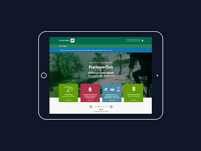 Lloyds Banking Account Opening banking design desktop mobile offers reactjs responsive ui ux