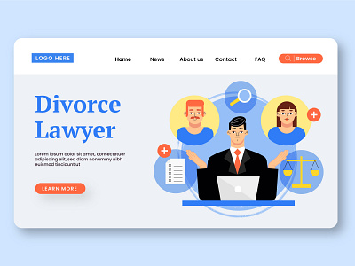 Divorce lawyer Landing page Freepik divorce landingpage lawyer