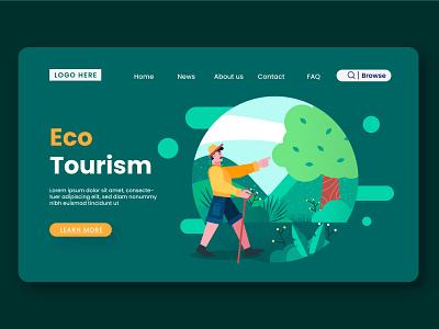 Eco tourism landing page Freepik eco eco tourism landing