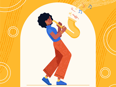 Jazz Day Freepik girl music jazz saxophone