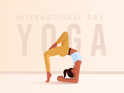 IInternational day of Yoga for Freepik asana illustration pose vector yoga yoga girl