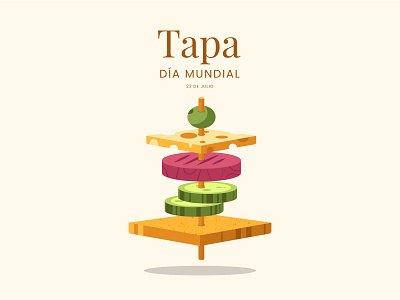 Dia Mundial de la Tapa Freepik colorful food illustration spain tapa vector