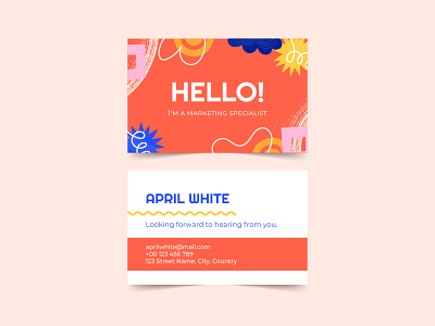 Abstract Business Card branding business card colorful design illustration vector