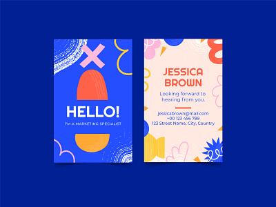 Abstract Business Card branding business cards colorful graphic design illustration vector