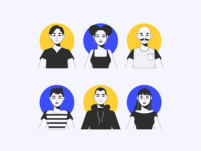 Avatar profile icon collection avatar illustration people profile vector