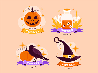 Halloween label collection