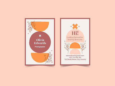 Boho business card