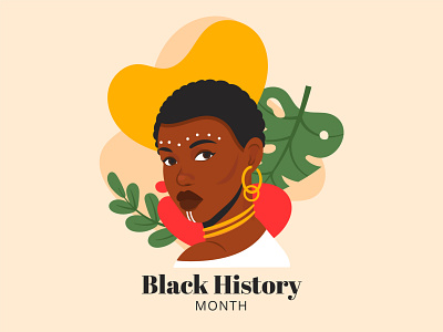 Black history month black colorful ethnic gir illustration people vector women