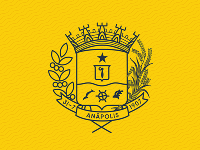 Anápolis - Goiás anapolis brazil city design goias heraldry icon icons icons design outiline yellow