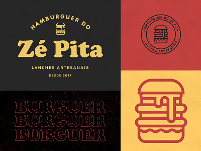 Logo - Ze Pita's Burger badge brand branding burger colors design fast food fastfood graphic design graphicdesign identity logo logo design