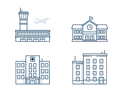 SEL Pictogram Library - Buildings blue branding icon illustrator pictogram sel ui