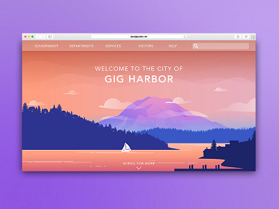 Gig Harbor Homepage daily ui homepage illustration illustrator seattle ui ux vector web